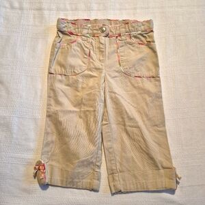 Gymboree girls size 2T Outlet khaki pants with plaid trim EUC 2008